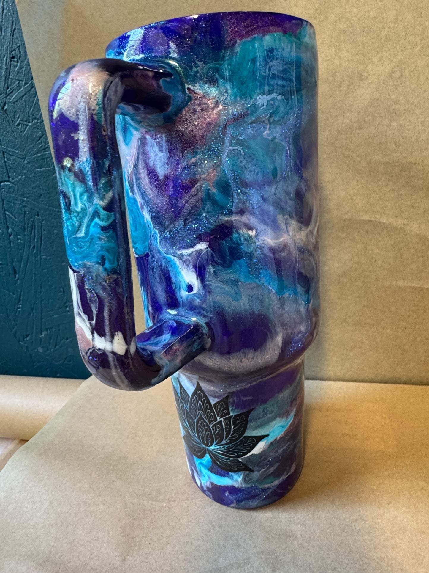 Moonlit Lotus Tumbler – 40oz