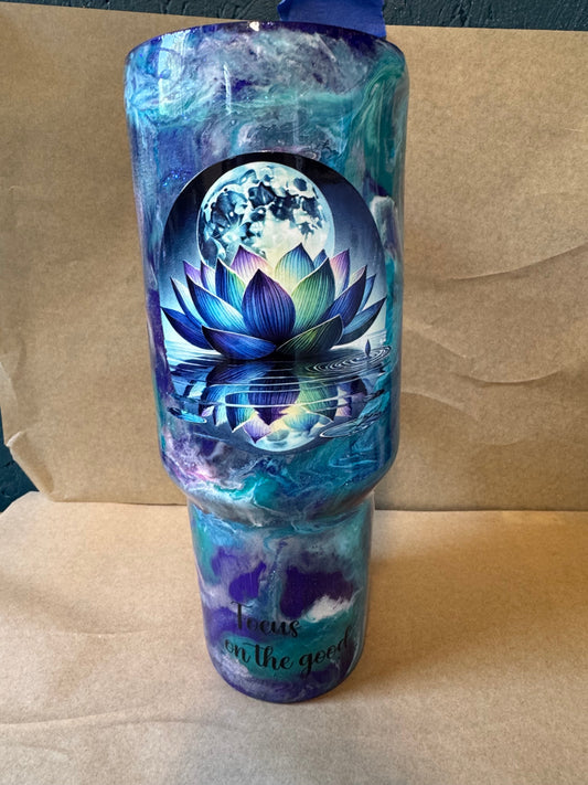 Moonlit Lotus Tumbler – 40oz