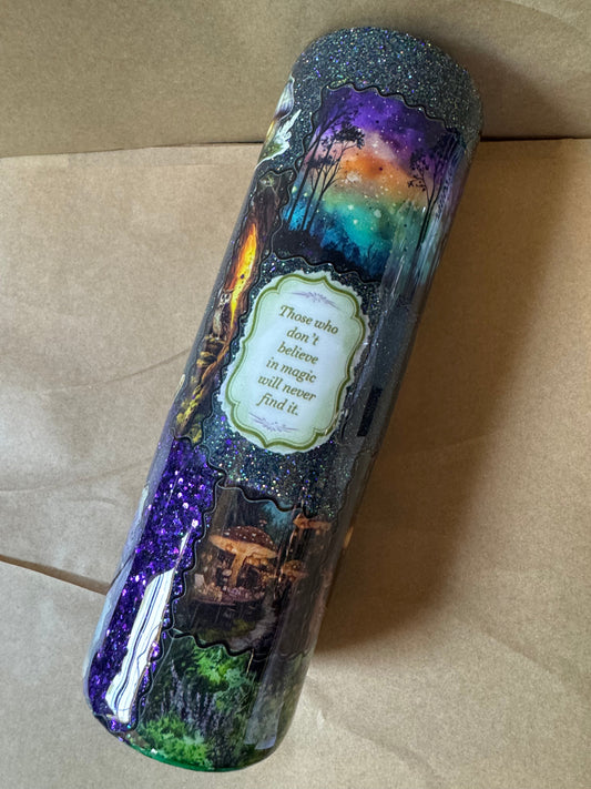 Those Who Believe in Magic Enchanted Forest Skinny Tumbler – 30oz